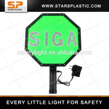 Traffic Hand hold warning sign Blinker Paddle flash led stop paddle