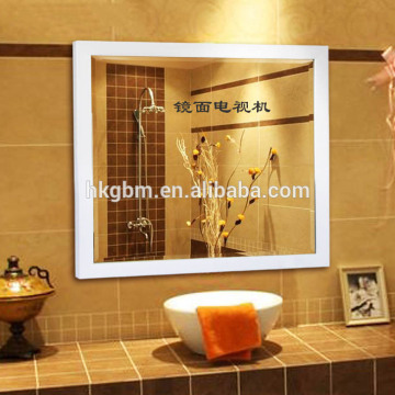 Luxury hotel mirror TV, waterproof mirror TV for bathroom & sauna room equipment bathroom advertising frames touch