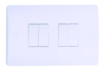 10 AMP 4 Gang 1 Way Switch