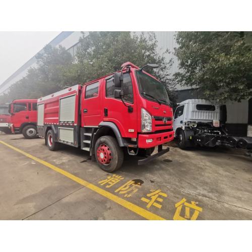Camión de bomberos de rescate de emergencia con tanque de espuma de agua 6T