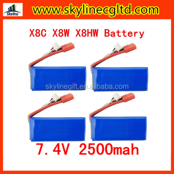 Syma X8 Series battery 7.4V 2500 mAh 25c For Syma X8C X8W X8G X8HC X8HG X8HW Drone Lipo Battery Helicopter Battery