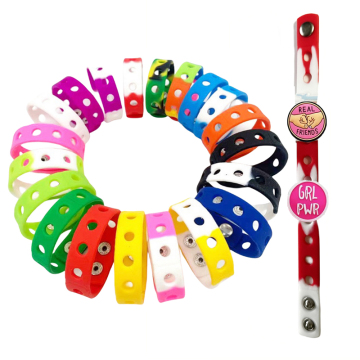 Factory Price Custom Designer Antistatic Silicone Adjustable Bracelet Shoe Accessories