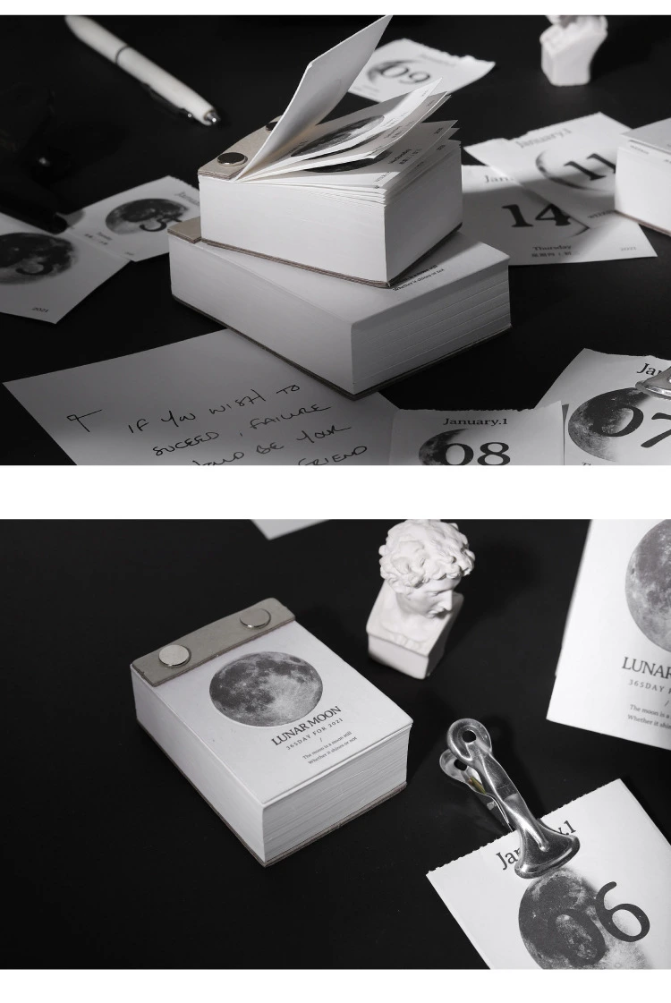 Lunar Moon Printing Design Retro Tearable Daily Calendar
