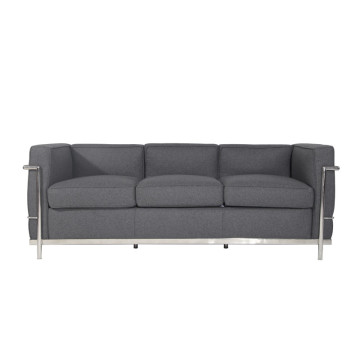 Le Corbusier LC2 Fabir 3 Seater Sofa Replica