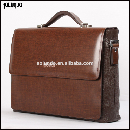 Classical design leather briefcase men