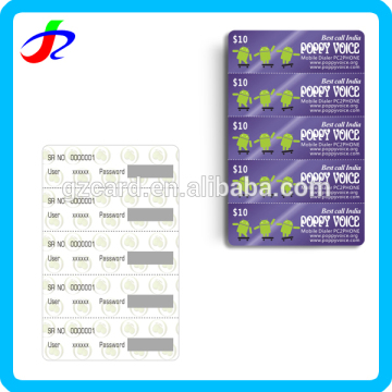 5 in 1 Pre-paid Scratch Card Multi-pin Card