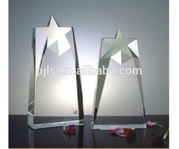 Blank glass crystal awards trophy