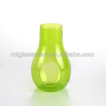 Green Hanging Glass Terrarium, Borosilicate Hanging Tea Light Canlde Holder