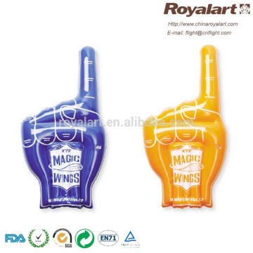 Inflatable middle finger hand, hand support finger