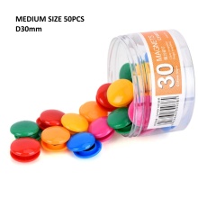 Assorted Colors Magnet Pin Buttons - 20mm, 30mm, 40mm