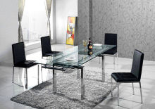 Modern chrome iron dining sets / dining room sets