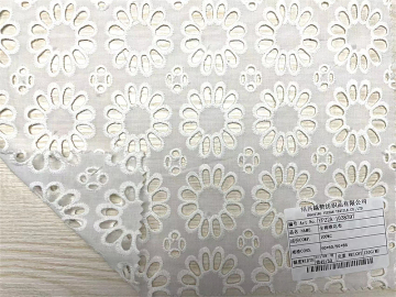 Cotton Embroidered Fabrics Eyelet Floral Embroidery Fabric