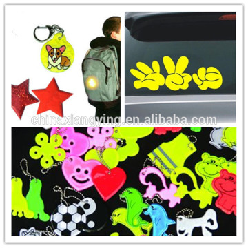 Soft PVC Character reflective key chain, custom plastic key chain