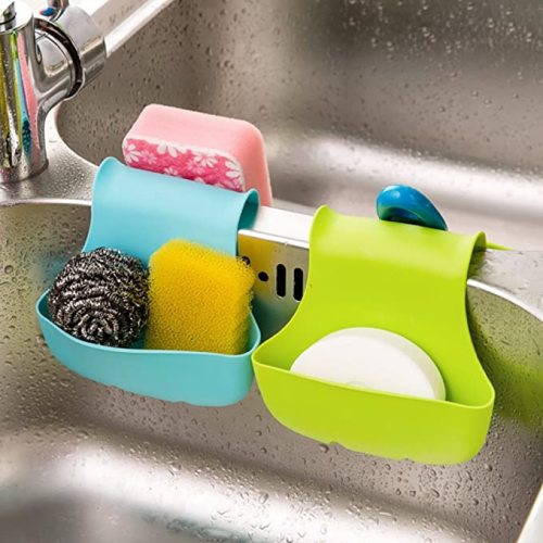 Double Sink Finegood Saddle Caddy Brush Soap Organizer