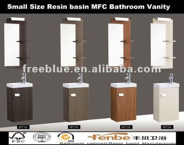Small Size Resin basin MFC Bathroom Vanity