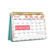 Enhanced 2025 Desk Calendar Planner with Sticky Notes