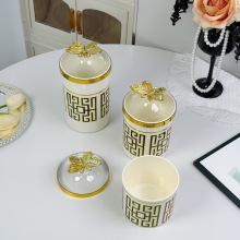 Modern Plastic Food Storage Jar Tea Coffee Table Organizer