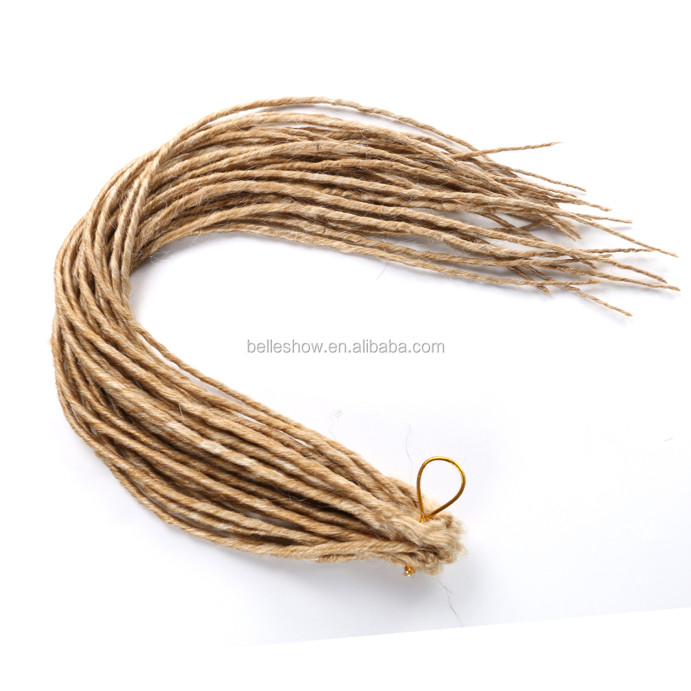 Hot sell wholesale Braiding Hair Extensions 20inch 24roots/pcs Crochet Hair Handmade Dreadlocks Soft Faux Locs