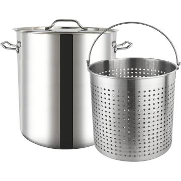 Acero inoxidable 84QUART Stock Pottom con cesta