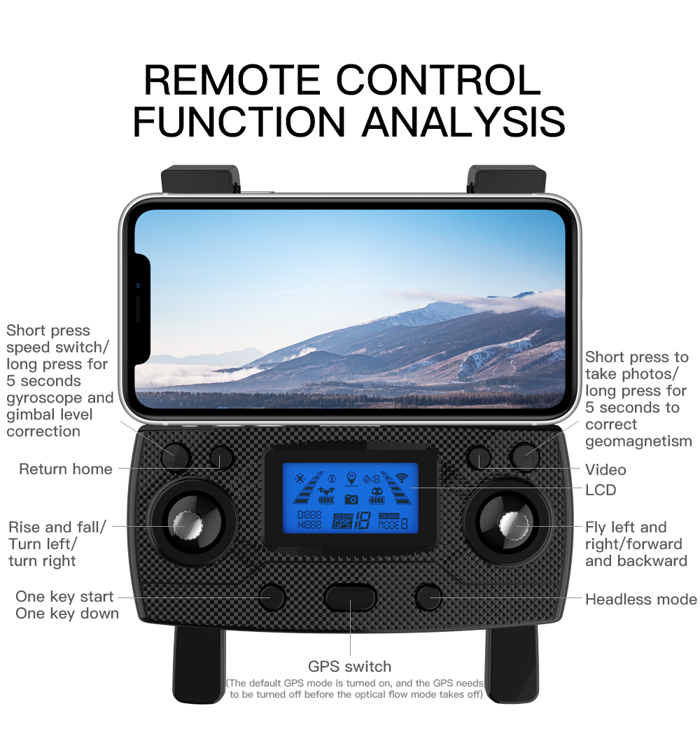 Professional GPS Drone with Camera Wide Angle 5G Wif GPS Quadcopter SG907 Pro Drone