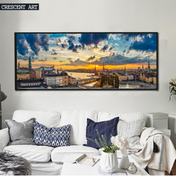 Downtown Skyline Canvas Art Print From Photos