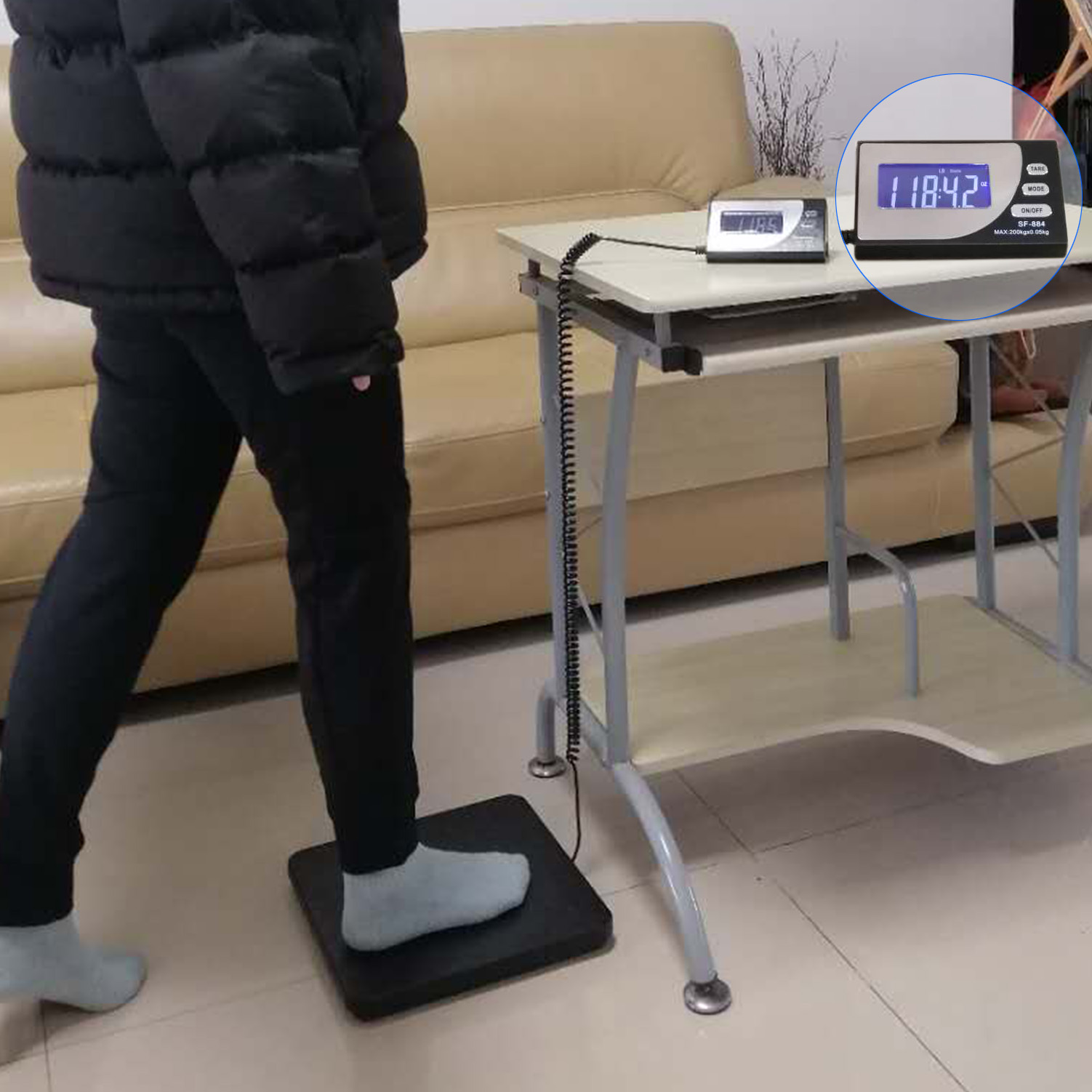 SF-884 200kg/50g LCD Display Digital Postal Scale
