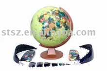 The 13 inch puzzle globe with green