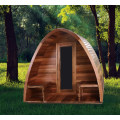 Outdoor rain drop traditional sauna room