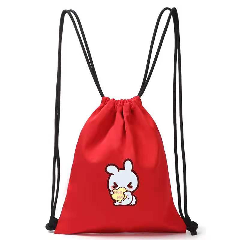 Customized Eco Polyester Drawstring Bag Backpack for Kids