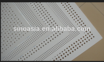 Acoustical fireproof perforated plasterboard