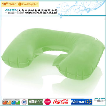 Flocked inflatle neck pillow