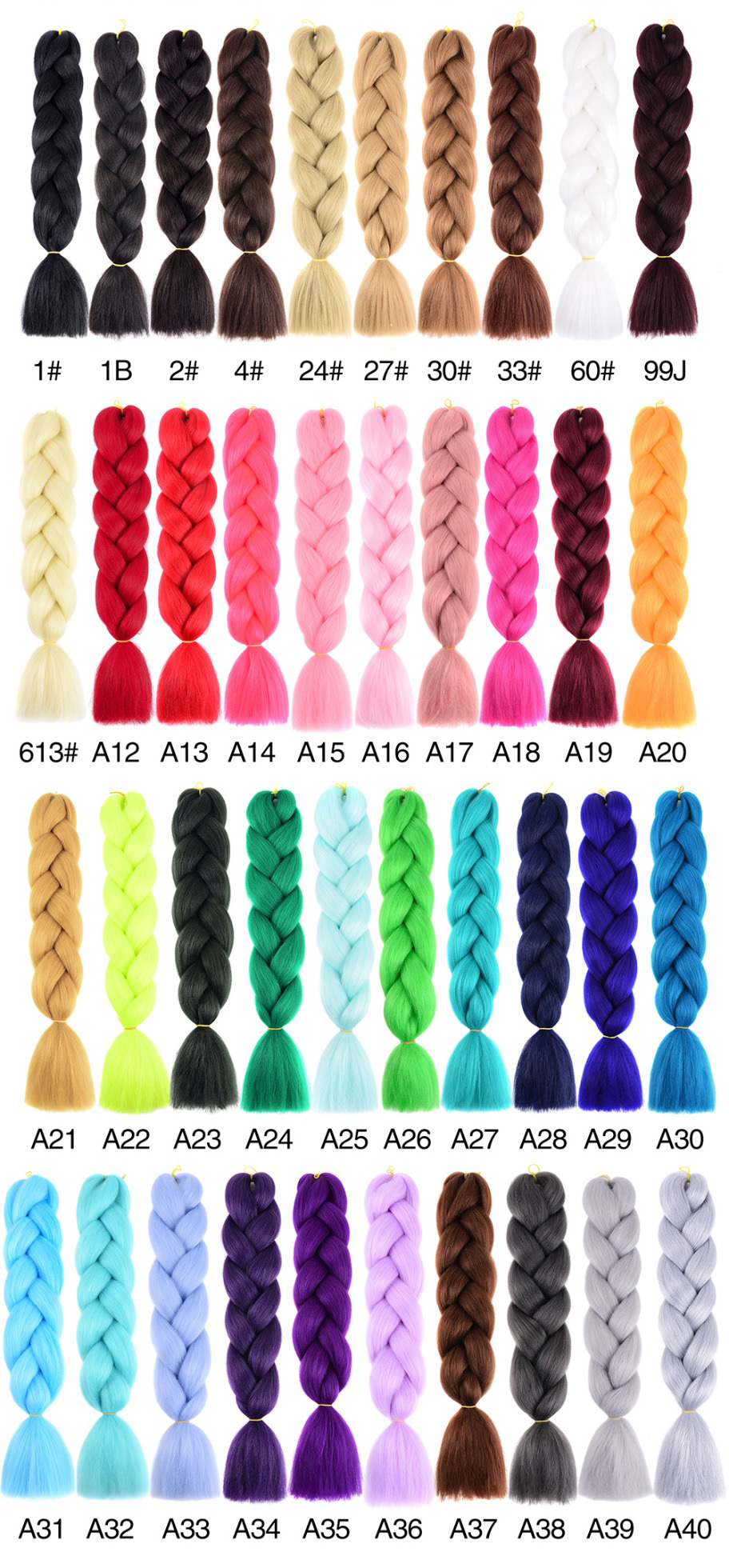 Free sample 24inch 100g braiding hair crochet braid synthetic hair extension