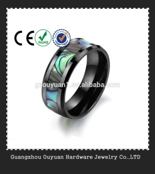 Tungsten ring with shell inlay,fashionable wedding ring