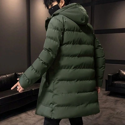 Thick and Warm MID-Length Korean Casual Men's Hooded Jacket