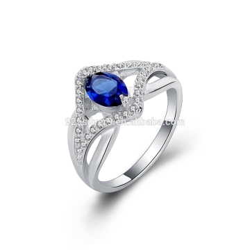 925 silver ring with blue stone 925 sterling silve rings charm