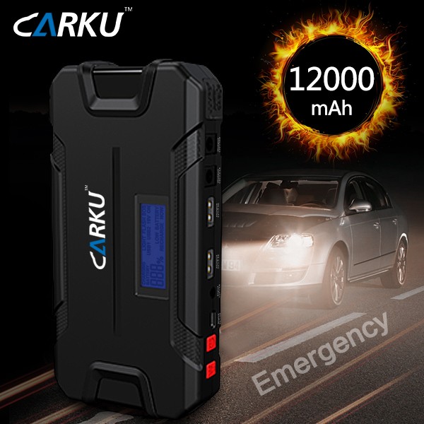 CARKU 12000mAh jump starter with LCD displayer