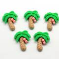 Hot Selling Coconut Tree Shaped Cute Resins Flatback Cabochon Slime Handmade Craft Decor Beads Bedroom Toy Decoration