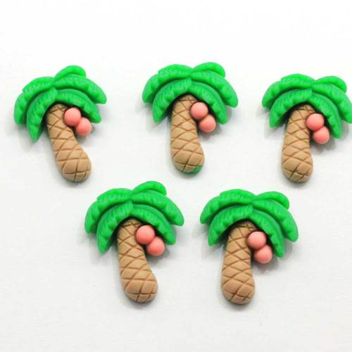 Hot Selling Coconut Tree Shaped Leuke Resins Plaksteen Cabochon Slime Handgemaakte Craft Decor Kralen Slaapkamer Speelgoed Decoratie