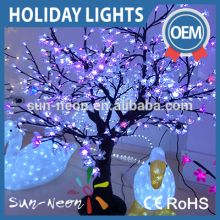 blue light up flower decoration led cherry blossom solar tree light
