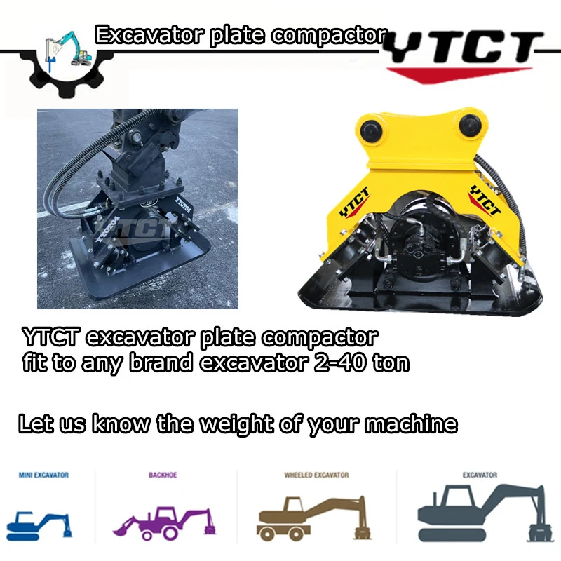 Excavator Mounted Vibratory Hydraulic Mini Plate Compactor for Sale