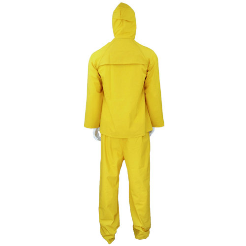 Traje impermeable de PVC de trabajo amarillo para trabajo pesado