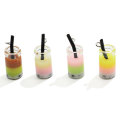 Bunte Perlmilch Tee Glasflasche Harz Cabochon Drink Cup Schlüsselbund Herstellung Diy Anhänger Schmuck Ornament