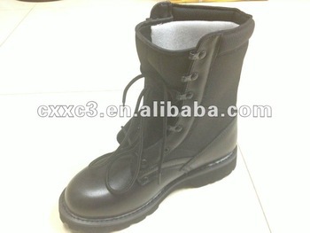 Black Breathable Leather Boots
