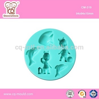 Cake Decoration Chocolate Candy Fish silicone icing mold