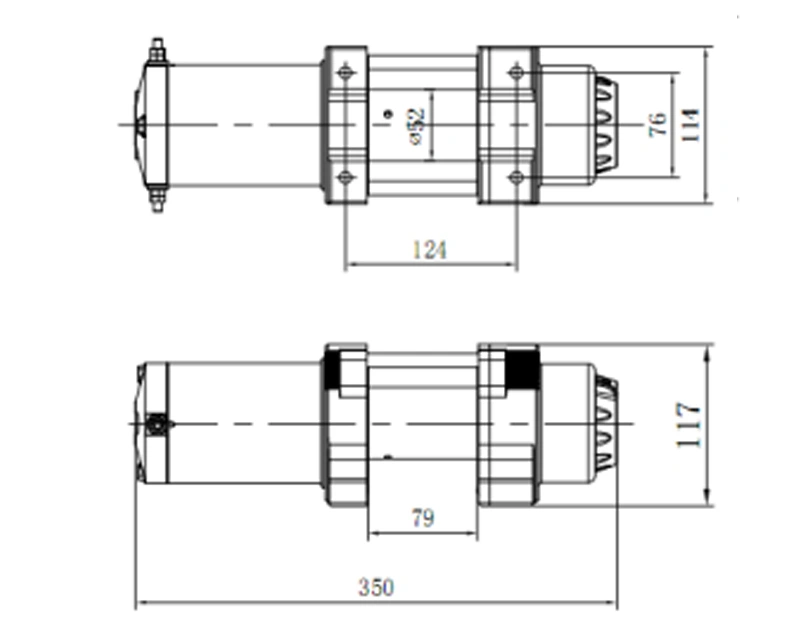 Ce Proved 12V & 24V Pulling Winch with Synthentic Line 4500lb