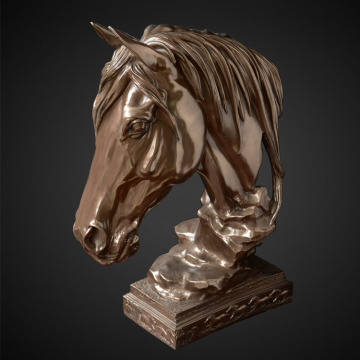 Indoor decoration fiberglass small horse head sculpture