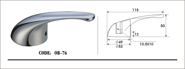 Die Casting Faucet Handle Polished Chrome Mixer Lever