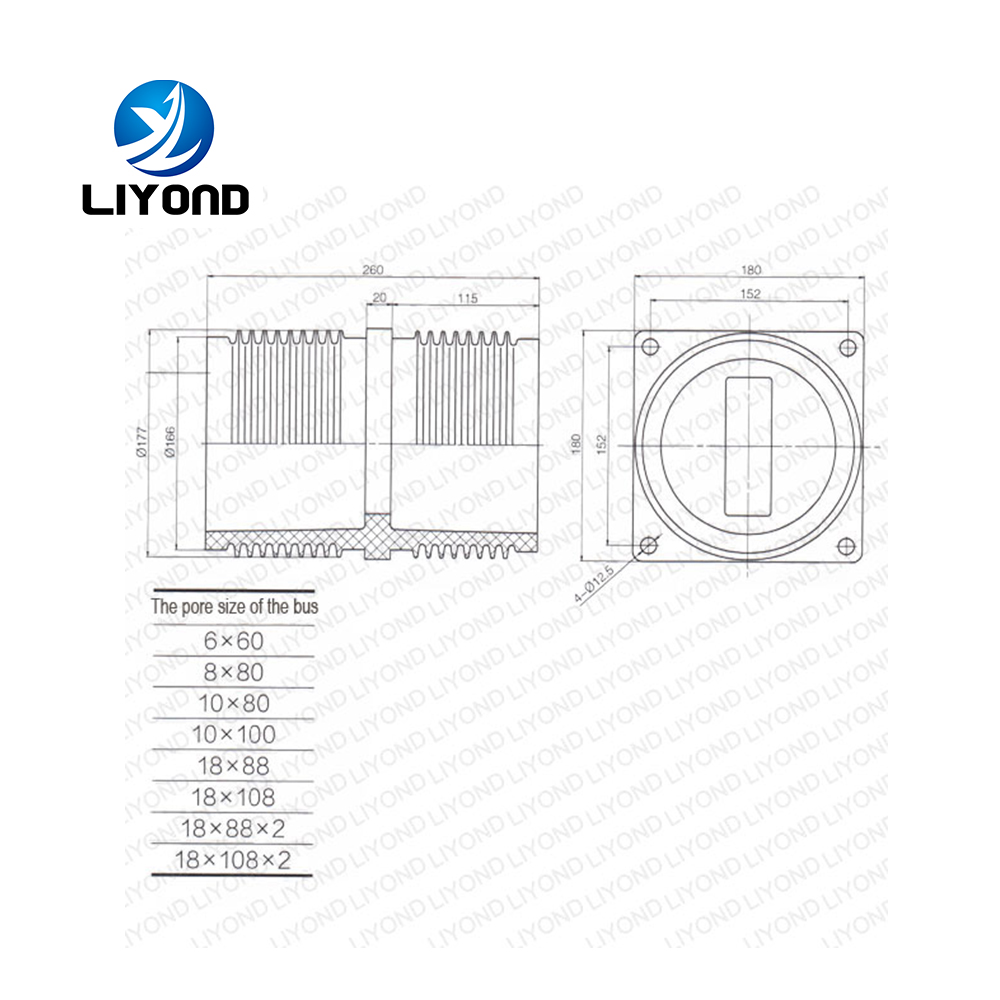 High voltage electric sleeve bushing epoxy resin bushing for 12KV Switchgear  LYC203