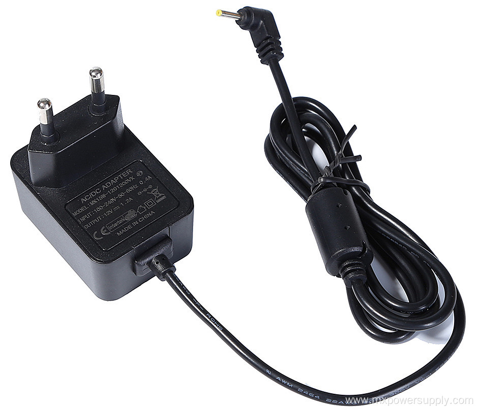 CE CB RoHS Eu plug 12V1A adapter