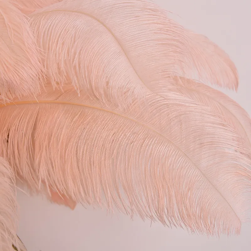 Elegant Modern Palm Tree Floor Lamp with Copper Feathers